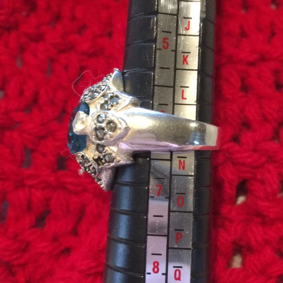 Vintage Sterling London Blue Topaz - Picture 2 of 4